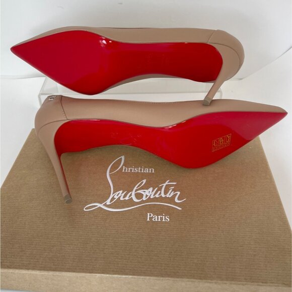 Christian Louboutin Sporty Kate Pointed Toe 85mm Pumps Red Sole Size 40.5 - Picture 3 of 13